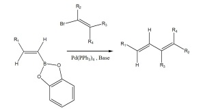 Gambar 4 The first coupling reaction of organoboron compounds with arylhalides in the   presence of [Pd(PPh3)4].